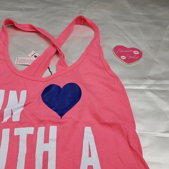 VS Pink Salmon Love with Local Tank Top Sleep XS - Picture 2 of 5